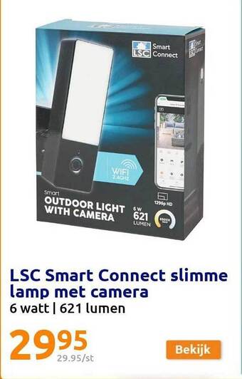 Action Lsc smart connect slimme lamp met camera aanbieding