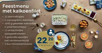 Feestmenu met kalkoenfilet
