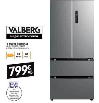 Electro Depot Valberg 4-deurs koelkast aanbieding