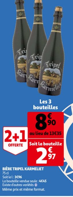 Auchan Biere Tripel Karmeliet 75cl aanbieding