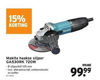 GAMMA Makita haakse slijper aanbieding