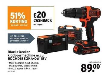 GAMMA Black+decker klopboormachine accu aanbieding
