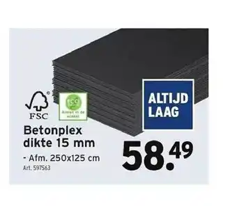 GAMMA Betonplex dikte 15mm aanbieding