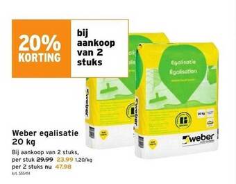 GAMMA Weber egalisatie 20 kg aanbieding