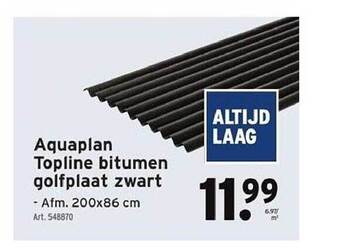 GAMMA Aquaplan topline bitumen golfplaat zwart aanbieding