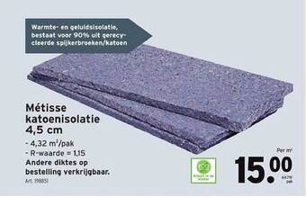 GAMMA Métisse katoenisolatie 4,5 cm aanbieding
