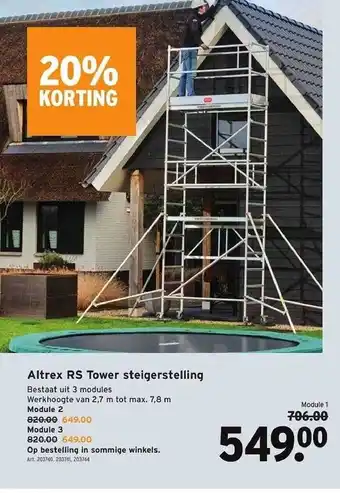 GAMMA Altrex rs tower steigerstelling aanbieding
