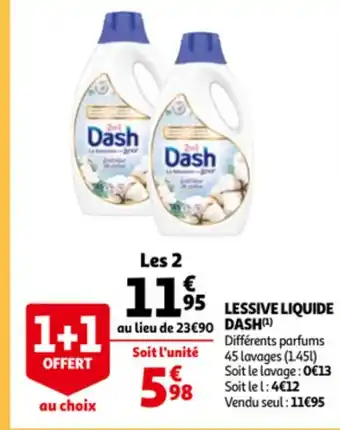 Auchan Dash Lessive Liquide 45 Lavages aanbieding
