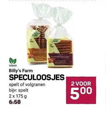 Ekoplaza Billy's farm speculoosjes aanbieding