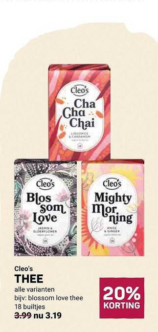 Ekoplaza Cleo's thee aanbieding