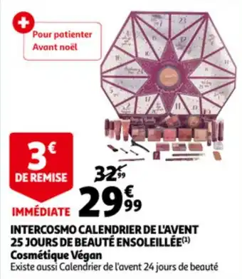 Intercosmo calendrier de l'avent 25 jours de beaute ensoleillee cosmetique Vegan