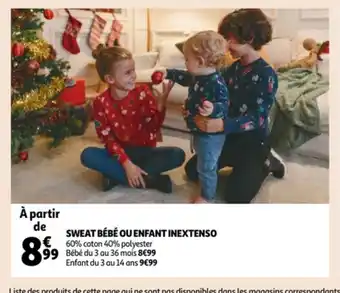 Auchan Sweat bebe ou enfant inextenso aanbieding