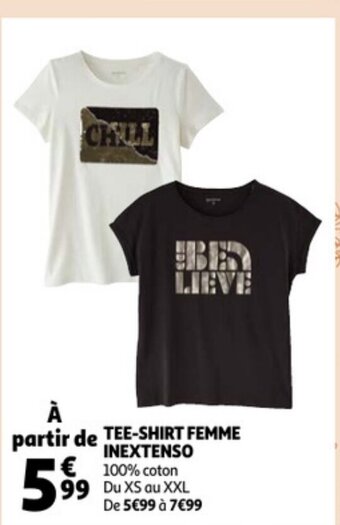 Auchan Tee-shirt femme inextenso aanbieding