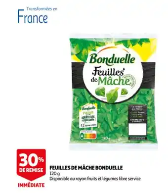 Auchan Feuilles de mache bonduelle 120g aanbieding
