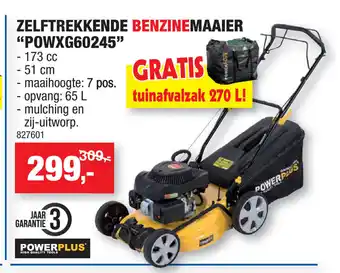 Hubo Zelftrekkende Benzinemaaier POWXG60245 aanbieding