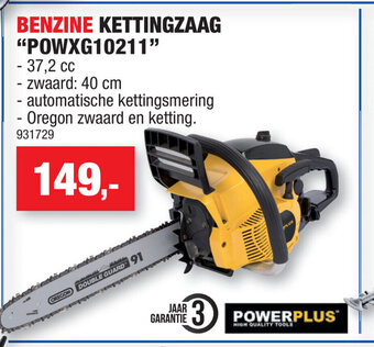 Hubo Benzine Kettingzaag POWXG10211 aanbieding