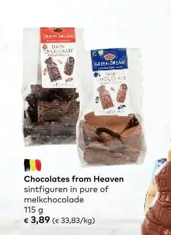 Chocolates from heaven sintfiguren in pure of melkchocolade