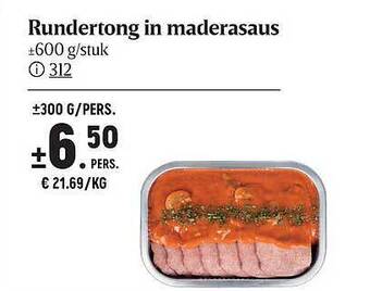 Buurtslagers Rundertong in maderasaus aanbieding