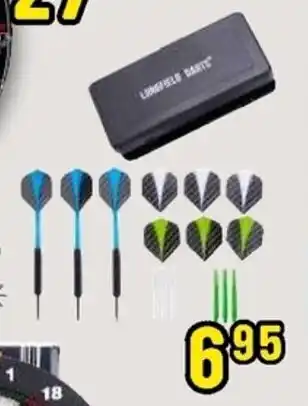 Happyland Darts longfield steel set black coated aanbieding