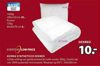 Jysk Everyday Low Price Kunna Synthetisch Dekbed aanbieding