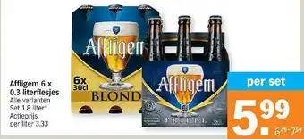 Albert Heijn Affligem 6x 0.3 Literflesjes aanbieding
