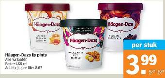 Albert Heijn Häagen-dazs Ijs Pints aanbieding