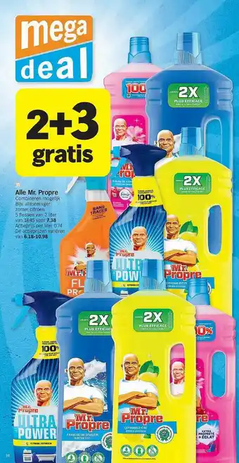 Albert Heijn 2+3 Gratis Alle Mr. Propre aanbieding
