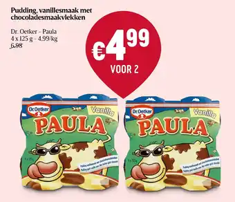 Pudding, vanillesmaak met chocoladesmaakvlekken