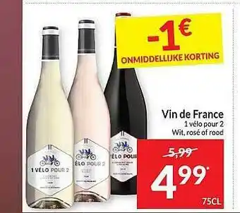 Intermarché Vin De France 1 Vélo Pour 2 aanbieding
