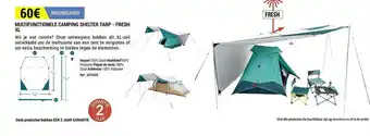 Decathlon Multifunctionele Camping Shelter Tarp -fresh Xl aanbieding