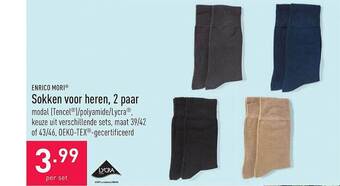 ALDI Enrico Mori Sokken Voor Heren 2 Paar aanbieding