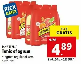 Lidl Tonic of agrum aanbieding