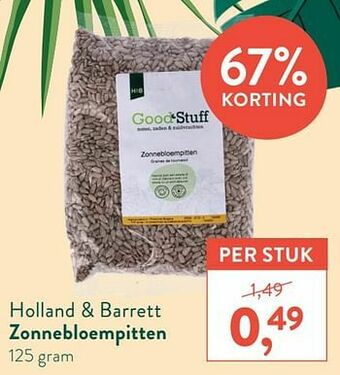 Holland & Barrett Zonnebloempitten aanbieding