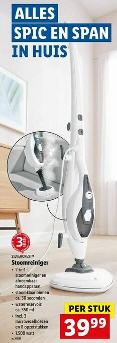 Lidl Silvercrest stoomreiniger aanbieding