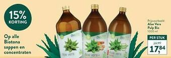 Holland & Barrett Aloe vera pulp bio aanbieding