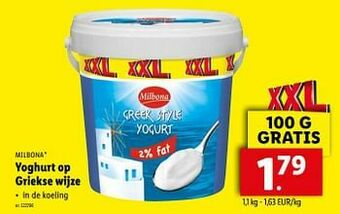 Lidl Yoghurt op griekse wijze aanbieding