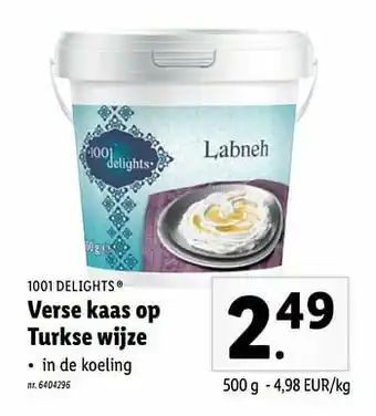 Lidl Verse kaas op turkse wijze aanbieding