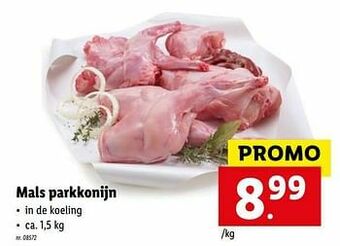 Lidl Mals parkkonijn aanbieding