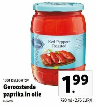 Geroosterde paprika in olie