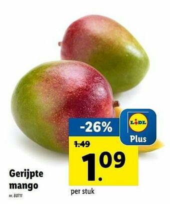 Lidl Gerijpte mango aanbieding