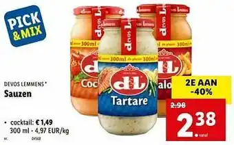Lidl Sauzen cocktail aanbieding
