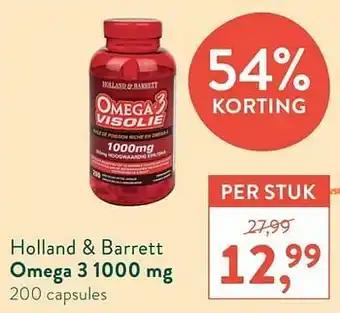 Holland & Barrett Omega 3 1000 mg aanbieding