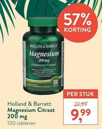 Holland & Barrett Magnesium citraat 200 mg aanbieding
