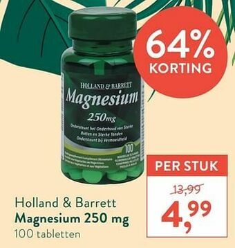 Holland & Barrett Magnesium 250 mg aanbieding