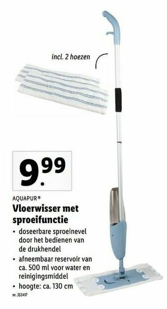 Lidl Aquapur vloerwisser met sproeifunctie aanbieding