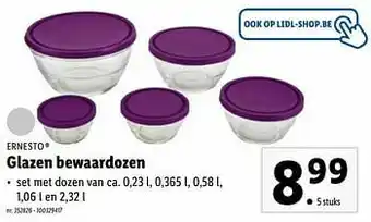 Lidl Glazen bewaardozen aanbieding