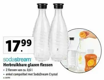 Lidl Herbruikbare glazen flessen aanbieding