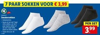 Lidl Sneakersokken aanbieding
