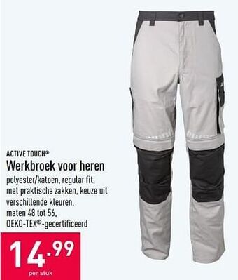 ALDI Active Touch Werkbroek voor heren aanbieding