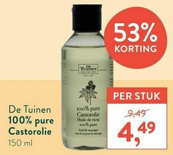 Holland & Barrett 100% pure castorolie aanbieding